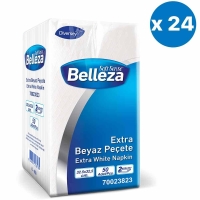 Belleza Extra Beyaz Peçete 1/8 Katlama 50 Li 32.5x32.5 Cm 24 Paket - 1