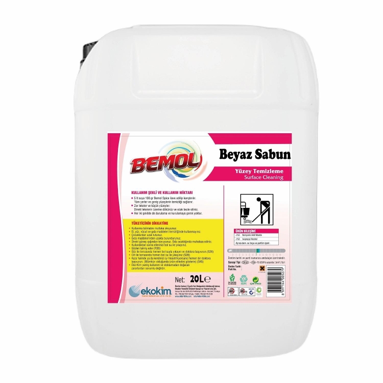 Bemol Beyaz Sabun Kokulu Yüzey Temizleyici 20 Kg 