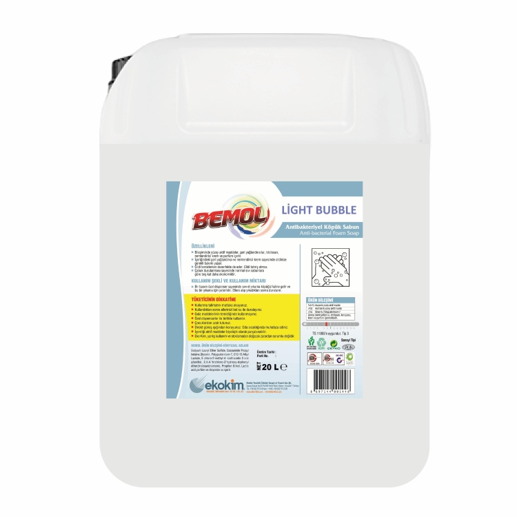 Bemol Light Bubble Hijyenik Köpük El Sabunu 20 Kg 