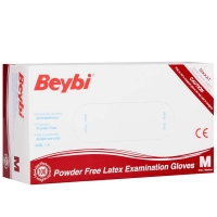Beybi Pudrasız Lateks Muayene Eldiveni Orta Boy Medium 100 Lü - 1