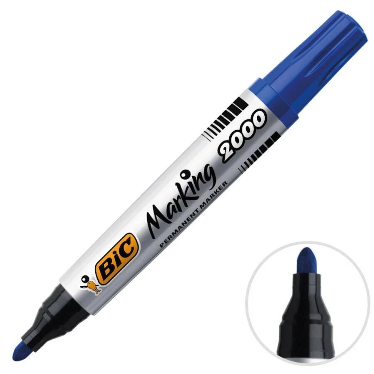 Bic Marker Koli Kalemi Yuvarlak Uç Mavi 2000 