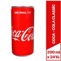 Coca Cola Classic Kutu Kola 200 Ml x 24 Lü - 1