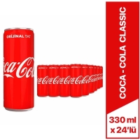 Coca Cola Classic Kutu Kola 330 Ml x 24 Lü - 1