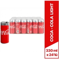 Coca Cola Light Kutu Kola 330 Ml x 24 Lü - 1