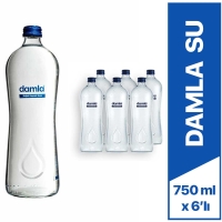 Damla Cam Şişe Su 750 Ml 6 Lı - 1