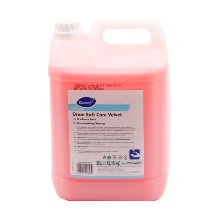 Diversey Orion Soft Care Velvet Pembe El Sabunu 5.15 Kg 