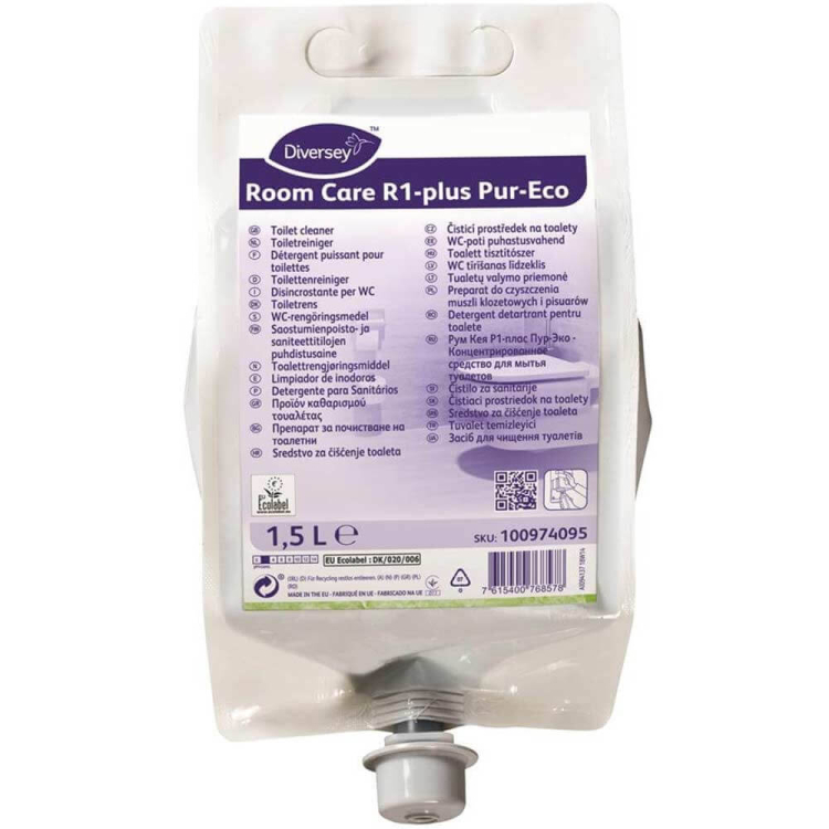 Diversey Room Care R1 Plus Pur Eco Ekolojik Wc Temizleyici Konsantre 1.5 Lt 