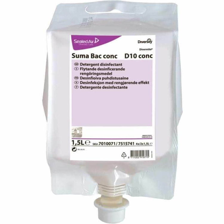 Diversey Suma Bac Conc D10 Sanitizeri Mutfak Temizleyici Deterjan 1.5 Lt 