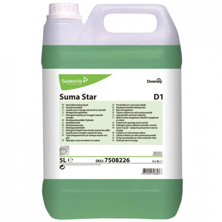 Diversey Suma Star D1 Elde Bulaşık Yıkama Deterjanı 5 Lt 