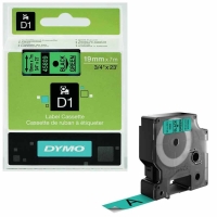 Dymo LabelManager D1 Yedek Şerit 19 mm x 7 Mt Yeşil Siyah 45809 - 1