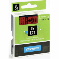 Dymo LabelManager D1 Yedek Şerit 9 mm x 7 Mt Kırmızı Siyah 40917 - 1