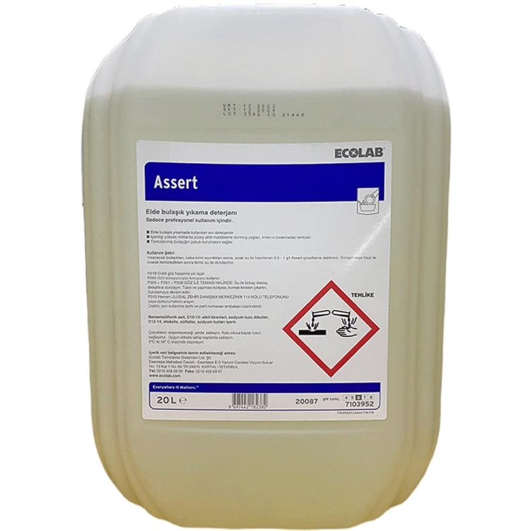 Ecolab Assert Bulaşık Deterjanı 20 Kg 