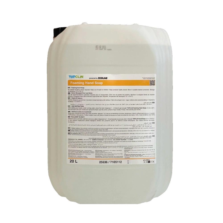 Ecolab TopClin Foaming Hand Soap Köpük Sabun 20 Kg 