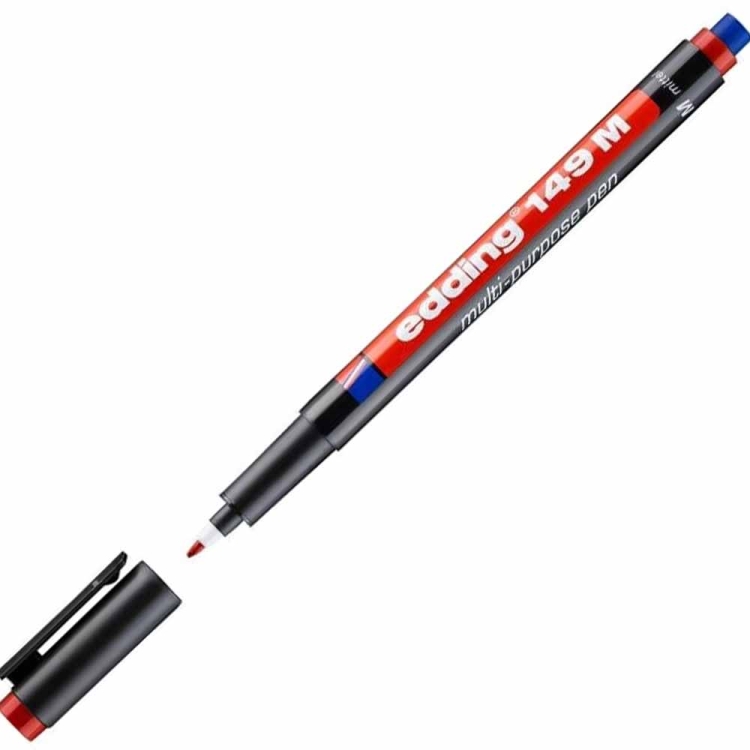Edding Asetat Kalemi Silgili Kırmızı E-149M 