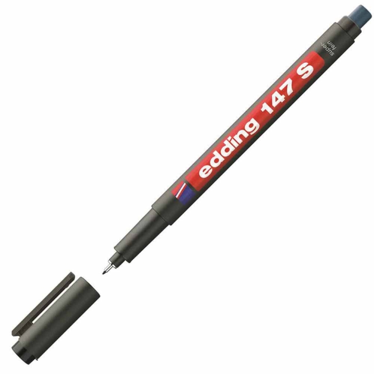 Edding Asetat Kalemi Silgili Siyah E-147S 