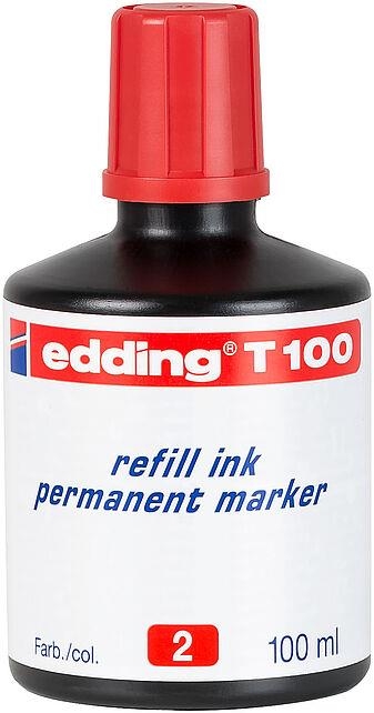 Edding T-100 Mürekkep Kırmızı 100 Ml 