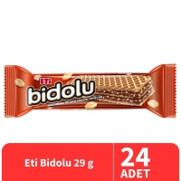 Eti Bidolu Kakao Kremalı Yer Fıstığı Parçacıklı Gofret 29 Gr 24 Adet - 1