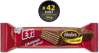 Eti Çikolatalı Gofret Sütlü Çikolata Kaplı Fındık Kremalı 34 Gr 42 Adet - 1