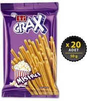 Eti Crax Mısırlı Çubuk Kraker 50 Gr 20 Adet - 1