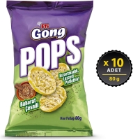 Eti Gong Pops Baharat Çeşnili Mısır Patlağı 80 Gr 10 Adet - 1