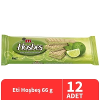 Eti Hoşbeş Misket Limonlu Kremalı Gofret 66 Gr 12 Adet - 1