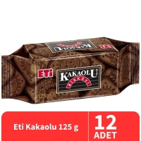 Eti Kakaolu Bisküvi 125 Gr 12 Adet - 1