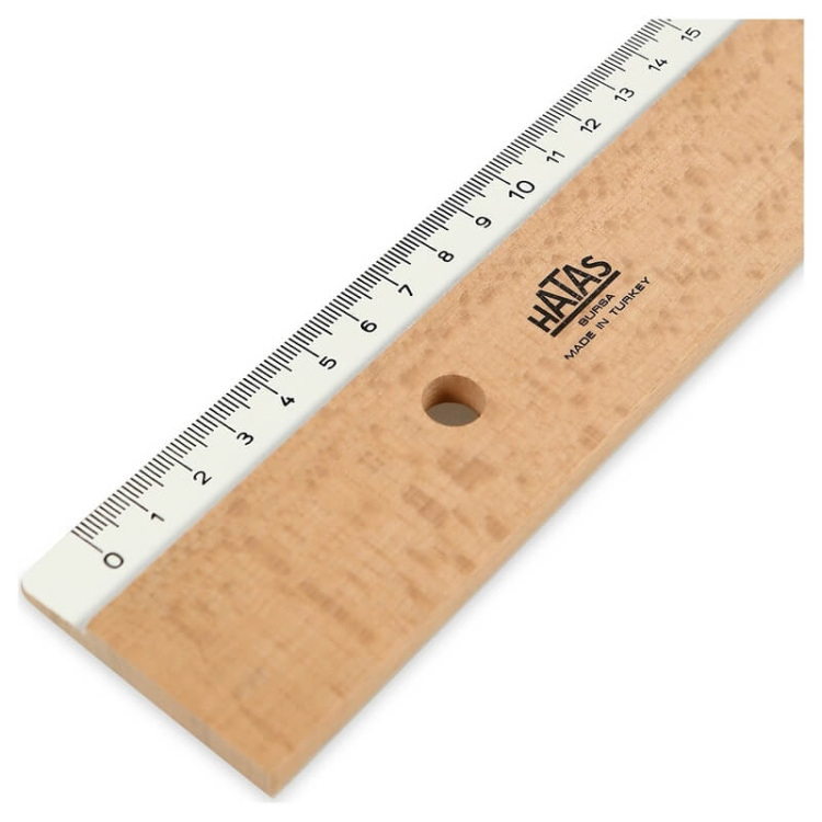Hatas Tahta Cetvel Beyaz Laklı 100 Cm 