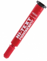 Hi-Text Koli Kalemi Marker Kesik Uç Kırmızı 830 PCK - 1