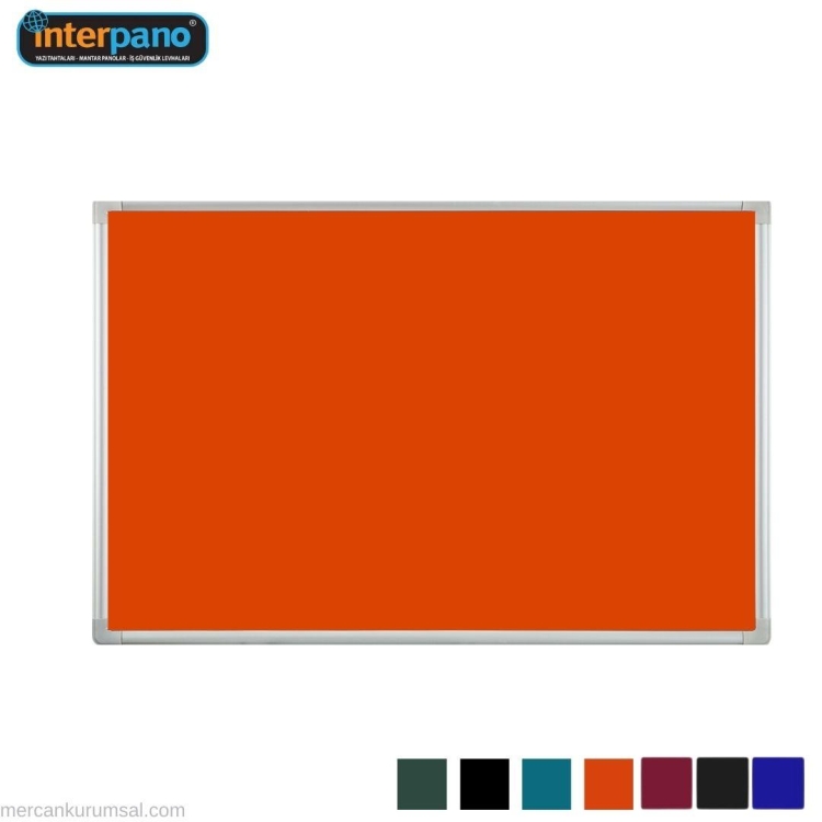 İnter Duvara Monte Çuhalı Turuncu Pano 90x120 Cm INT-558-T 
