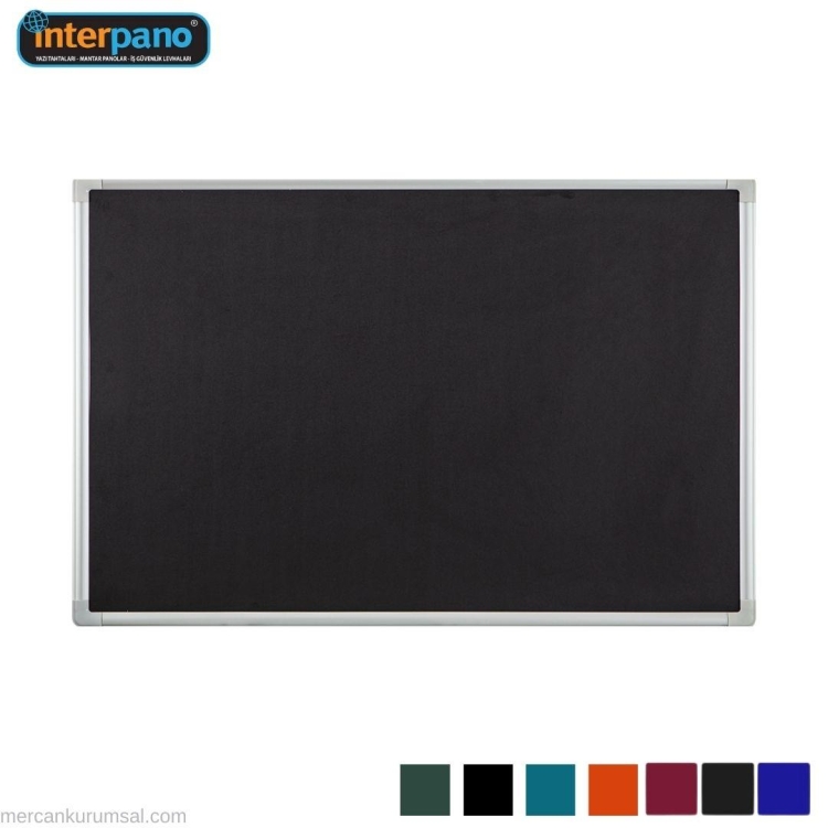 İnter Duvara Monte Elegant Çerçeve Çuhalı Gri Pano 90x80 Cm INT-559-G 