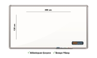 İnter Duvara Monte Yazı Tahtası Emaye Yüzey 120x300 Cm INT-687 - 1