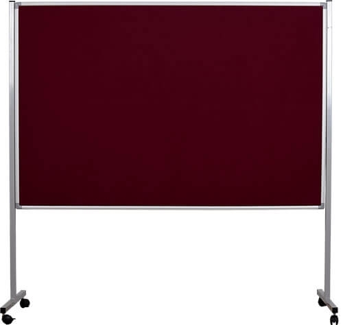 İnter Tekerlek Ayaklı Çuhalı Bordo Pano 120x180 Cm INT-555-B 