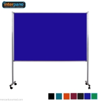 İnter Tekerlek Ayaklı Çuhalı Mavi Pano 120x200 Cm INT-564-M - 1