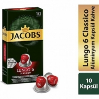 Jacobs Capsule Lungo 6 Classic Nespresso ile Uyumlu Kapsül Kahve 10 Lu - 1