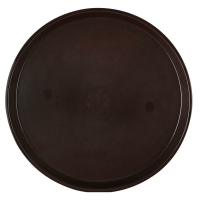 Kaymaz Yüzeyli Tepsi Yuvarlak Kahverengi 35.5 Cm - 1