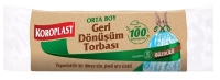 Koroplast Geri Dönüşüm Orta Boy Çöp Torbası 55x60 Cm 10 Lu - 1