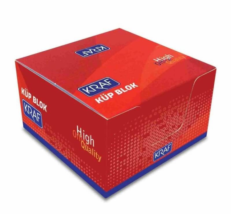 Kraf Küp Blok Beyaz 8x8 Cm 115G 