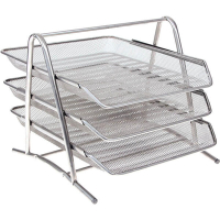 Kraf Perfore Evrak Rafı Metal 3 Katlı Gri 460G - 1