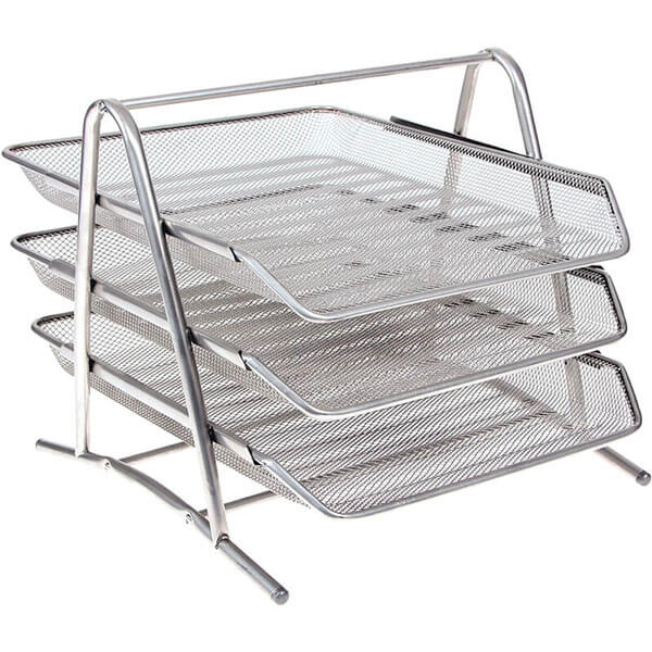 Kraf Perfore Evrak Rafı Metal 3 Katlı Gri 460G 