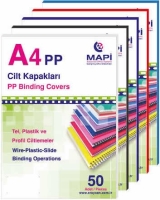 Mapibind 450 Mic PP A3 Cilt Kapağı Şeffaf Magenta 50 Li - 1