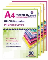 Mapibind 450 Mic PP A3 Cilt Kapağı Şeffaf Mavi 50 Li - 1