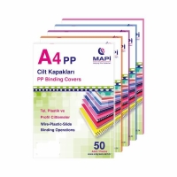 Mapibind 450 Mic PP A3 Cilt Kapağı Siyah 50 Li - 1