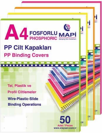 Mapibind 550 Mic PP A3 Cilt Kapağı Mavi 50 Li 