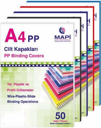 Mapibind 550 Mic PP A4 Cilt Kapağı Mavi 50 Li 