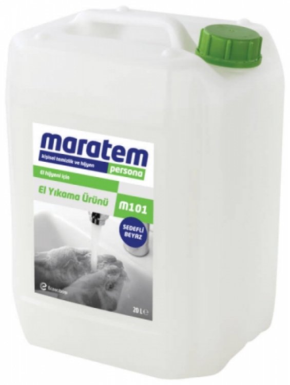 Maratem M101 Sıvı El Yıkama Sabunu Sedefli Beyaz 20 Lt 