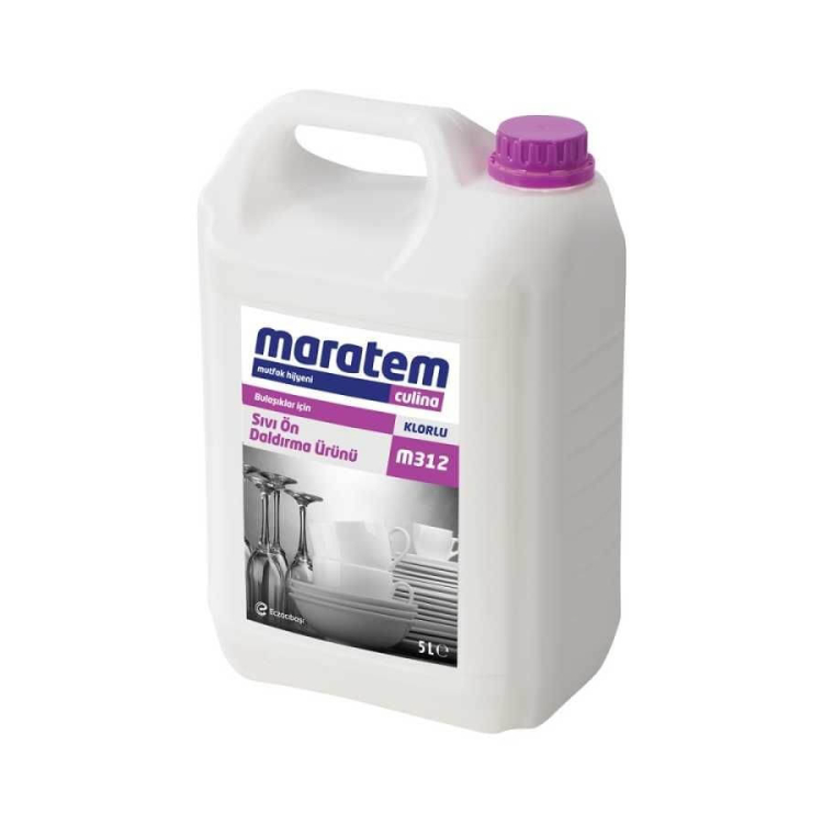Maratem M312 Bulaşık Makinesi Klorlu Ön Daldırma Sıvısı 20 Lt 