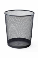 Mas 854 Metal Çöp Kovası Tam Delikli 10 Lt Siyah - 1