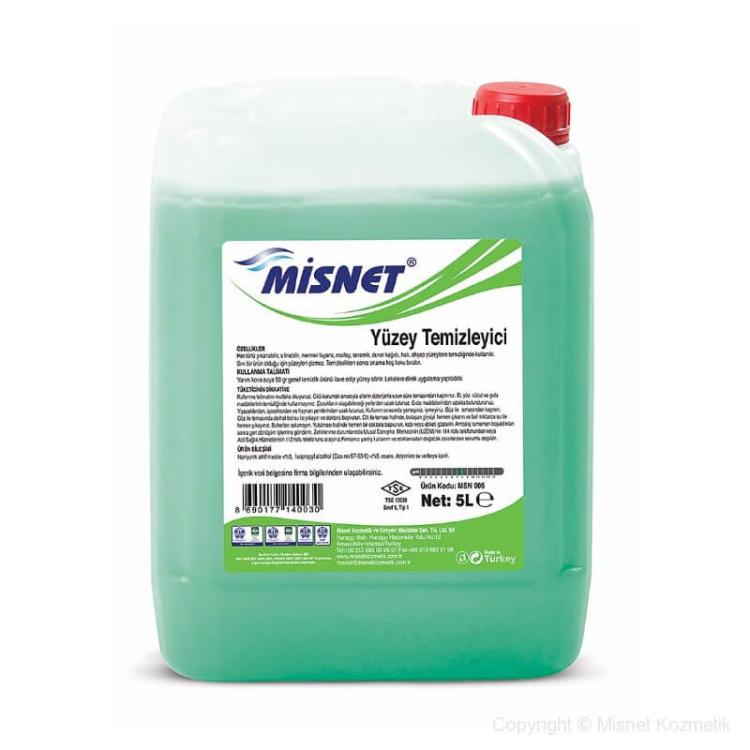 Misnet Parfümlü Genel Yüzey Temizleyici Yeşil Çam Kokulu 5 Kg 