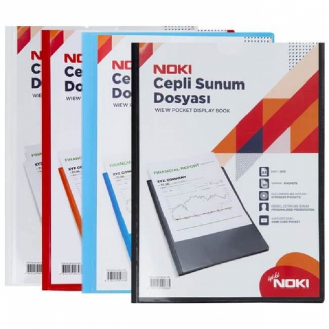 Noki Sunum Dosyası Cepli 60 Yaprak Siyah 