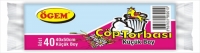 Ögem Mini Boy Çöp Poşeti 40x50 Cm 10 Lt 40 Lı - 1